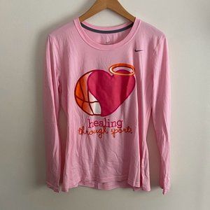 NWOT Nike Dri-Fit Long Sleeve Pink T-Shirt Women's Medium